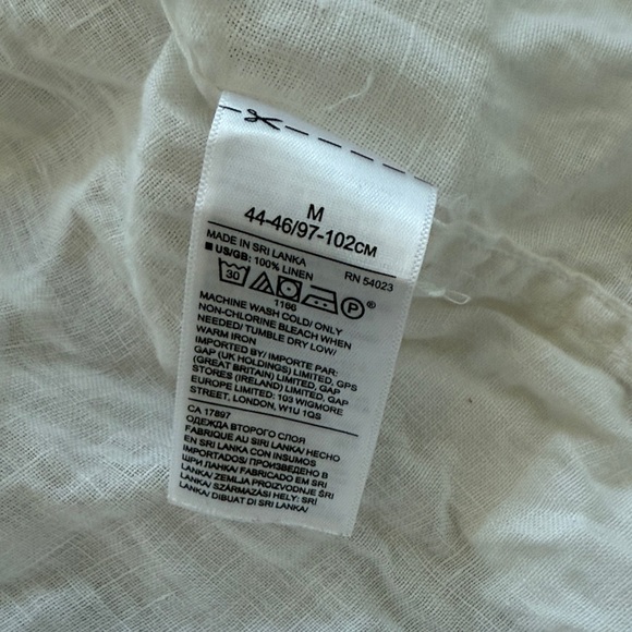 Banana Republic 100% Linen Button Up Shirt Size M - Picture 4 of 5